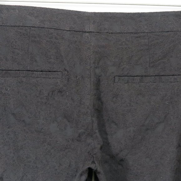 ZARA WOMAN Black Textured Viscose Blend Tapered Zip-Ankle Pants Size M - Picture 5 of 7